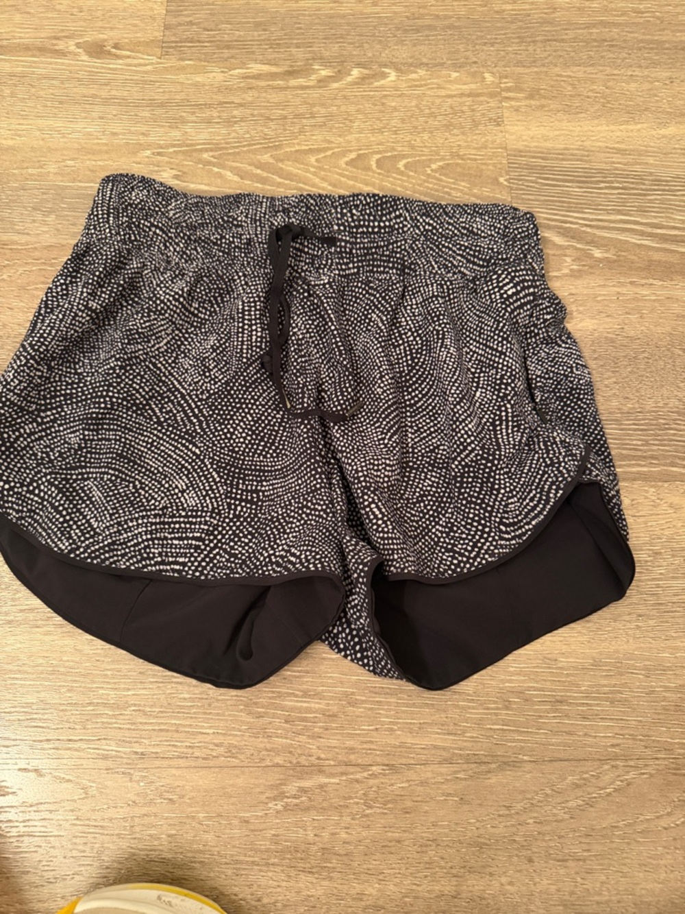 lululemon athletica Black & White Dot-Print Athletic Shorts